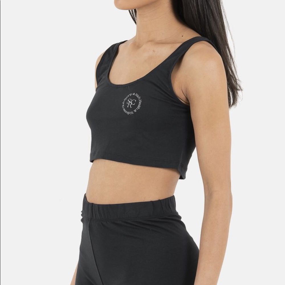 Sporty & Rich Wellness Logo Cropped Tank Size S